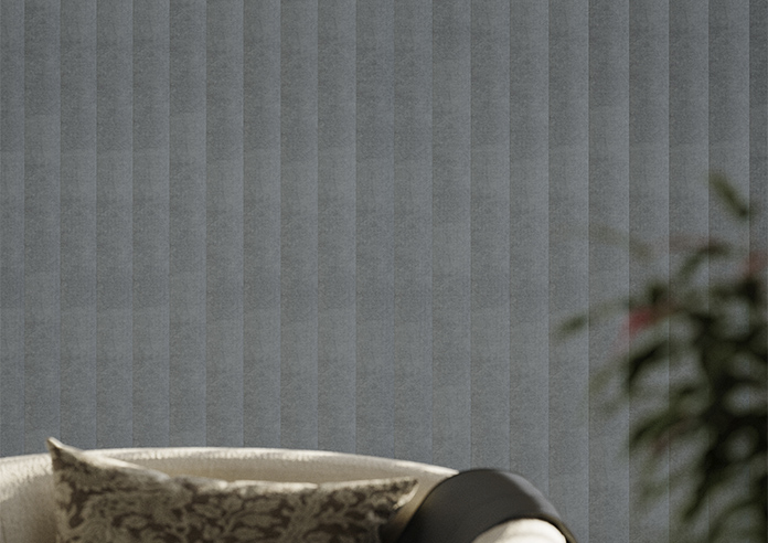 Flori Faux Suede (Blackout), Moody Grey - Vertical Blind - Image 5